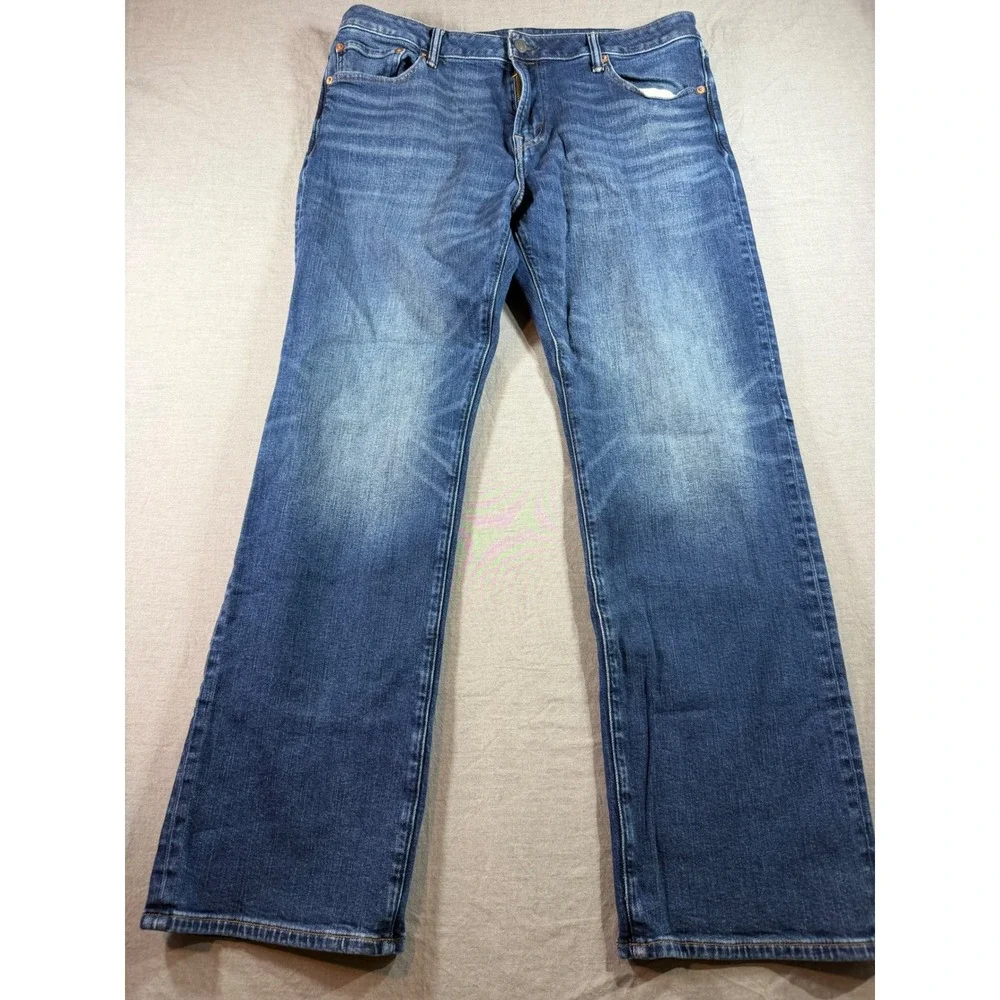 American Eagle Original Bootcut Jeans Mens 36x32 Blue Excellent Airflex+ 2528